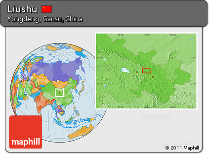 Political Location Map of Liushu