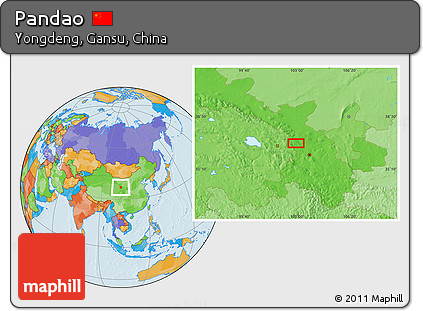 Political Location Map of Pandao