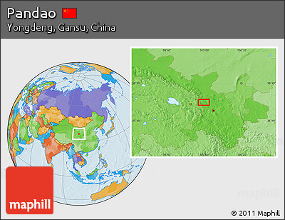 Political Location Map of Pandao
