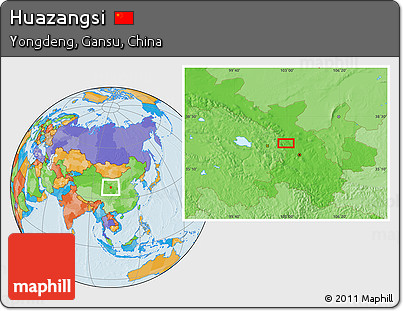 Political Location Map of Huazangsi