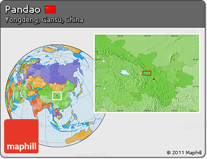 Political Location Map of Pandao