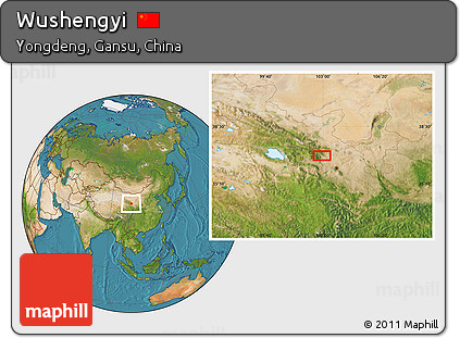 Satellite Location Map of Wushengyi