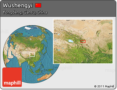 Satellite Location Map of Wushengyi