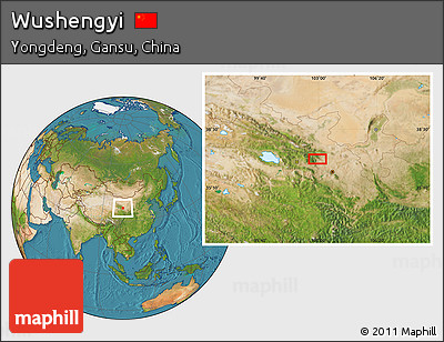 Satellite Location Map of Wushengyi