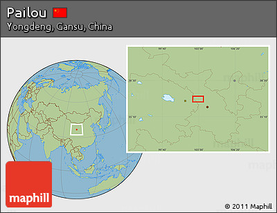 Savanna Style Location Map of Pailou