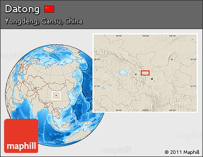 Shaded Relief Location Map of Datong