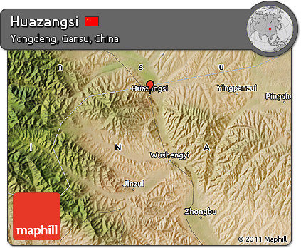 Satellite Map of Huazangsi