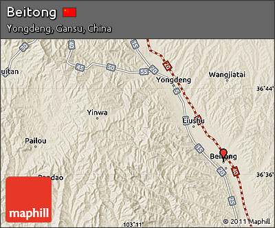 Shaded Relief Map of Beitong