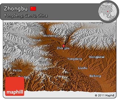 Physical Panoramic Map of Zhongbu