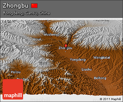 Physical Panoramic Map of Zhongbu
