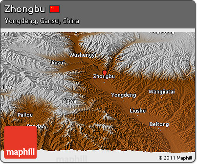 Physical Panoramic Map of Zhongbu