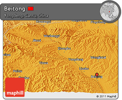Political Panoramic Map of Beitong