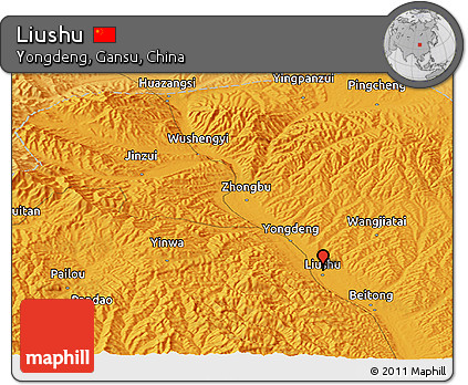 Political Panoramic Map of Liushu
