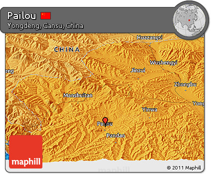 Political Panoramic Map of Pailou