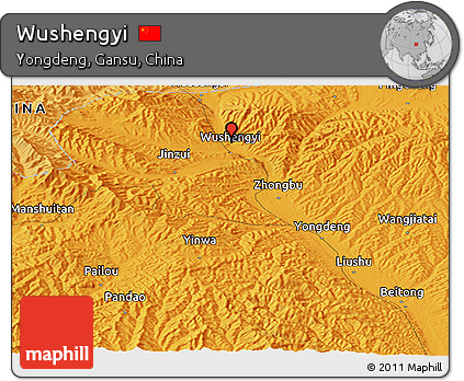 Political Panoramic Map of Wushengyi