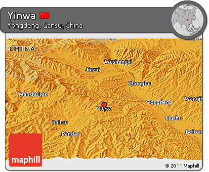 Political Panoramic Map of Yinwa