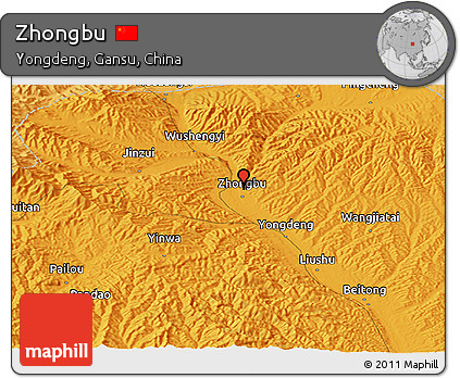Political Panoramic Map of Zhongbu