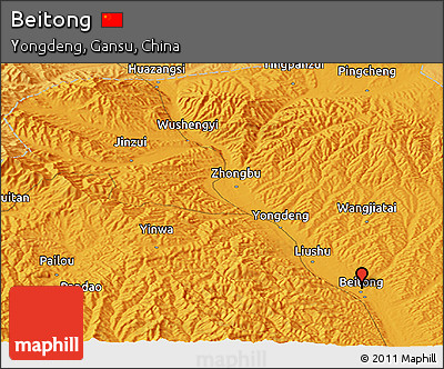 Political Panoramic Map of Beitong