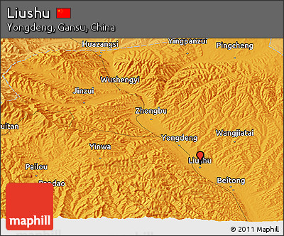 Political Panoramic Map of Liushu
