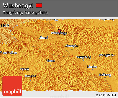 Political Panoramic Map of Wushengyi