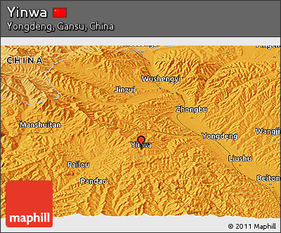 Political Panoramic Map of Yinwa