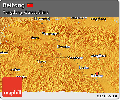 Political Panoramic Map of Beitong