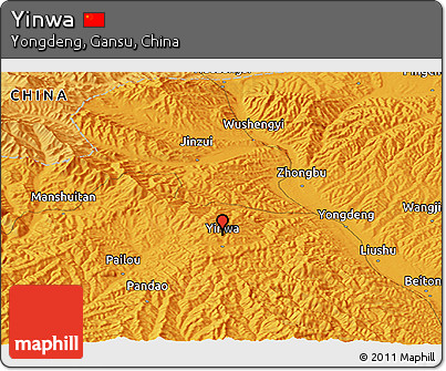 Political Panoramic Map of Yinwa