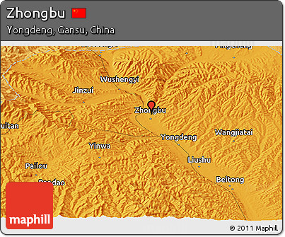 Political Panoramic Map of Zhongbu