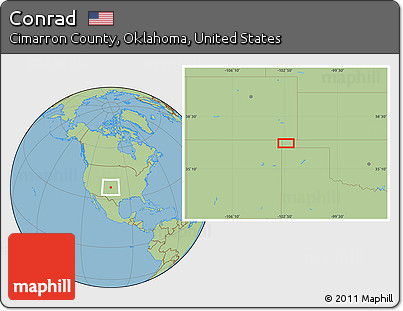 Savanna Style Location Map of Conrad