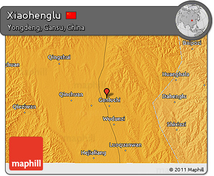 Political 3D Map of Xiaohenglu