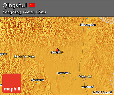 Political 3D Map of Qingshui