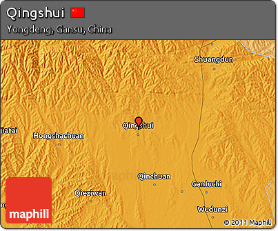 Political 3D Map of Qingshui