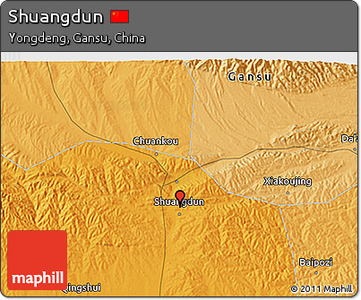 Political 3D Map of Shuangdun
