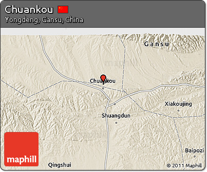 Shaded Relief 3D Map of Chuankou