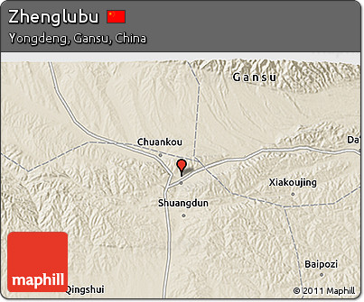 Shaded Relief 3D Map of Zhenglubu