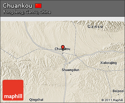 Shaded Relief 3D Map of Chuankou