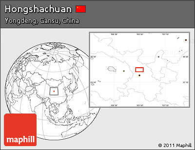 Blank Location Map of Hongshachuan