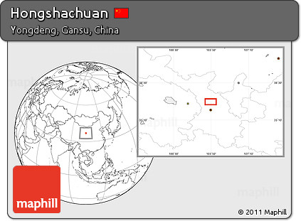 Blank Location Map of Hongshachuan