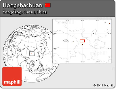 Blank Location Map of Hongshachuan