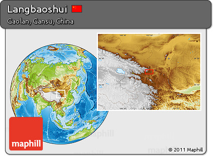 Physical Location Map of Langbaoshui