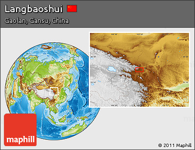 Physical Location Map of Langbaoshui