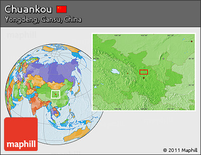 Political Location Map of Chuankou