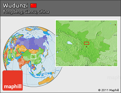 Political Location Map of Wudunzi
