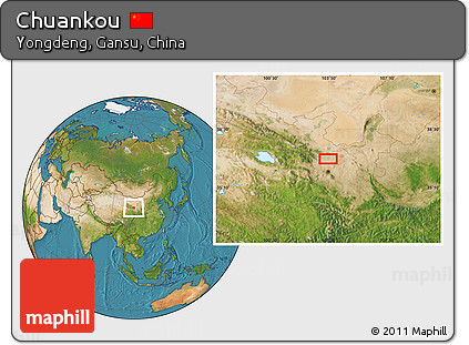 Satellite Location Map of Chuankou