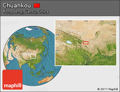Satellite Location Map of Chuankou