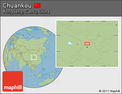 Savanna Style Location Map of Chuankou