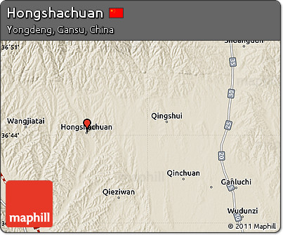 Shaded Relief Map of Hongshachuan