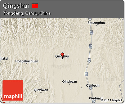 Shaded Relief Map of Qingshui