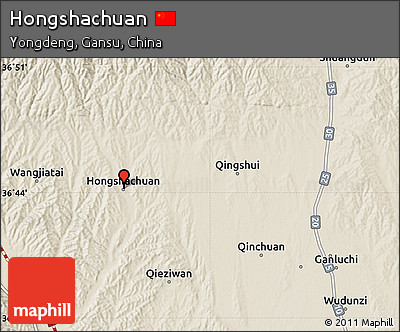 Shaded Relief Map of Hongshachuan