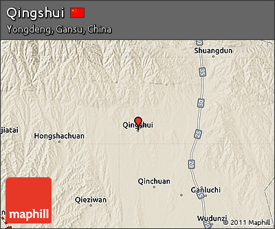 Shaded Relief Map of Qingshui